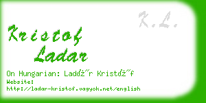 kristof ladar business card